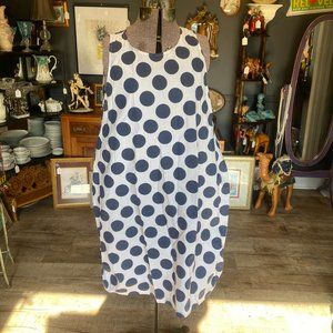 Ladies Leopolda Polka Dot Sleeveless Cotton Dress